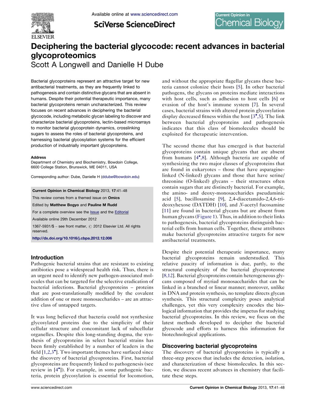 Miniature of Deciphering the bacterial glycocode: Recent advances in bacterial glycoproteomics