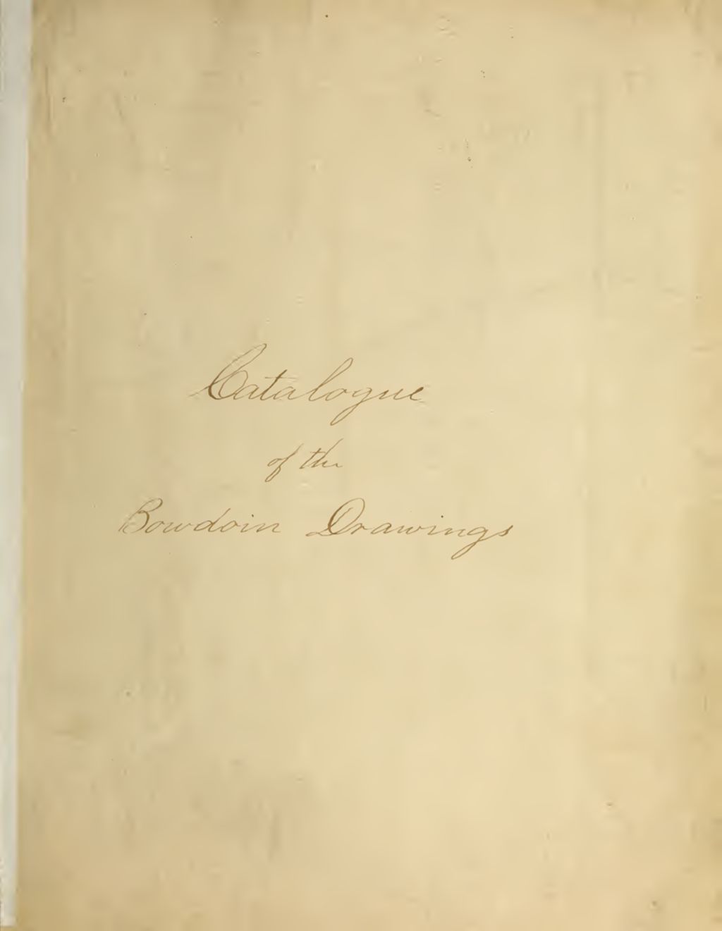 Miniature of Catalogue of the Bowdoin Drawings