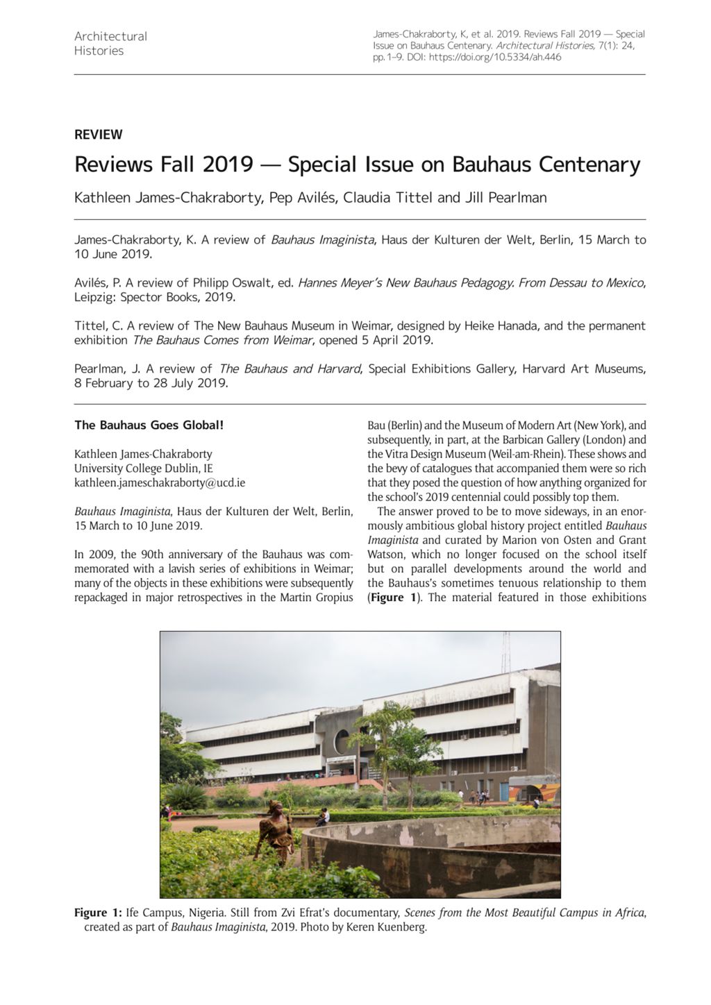 Miniature of Reviews fall 2019-Special issue on Bauhaus centenary