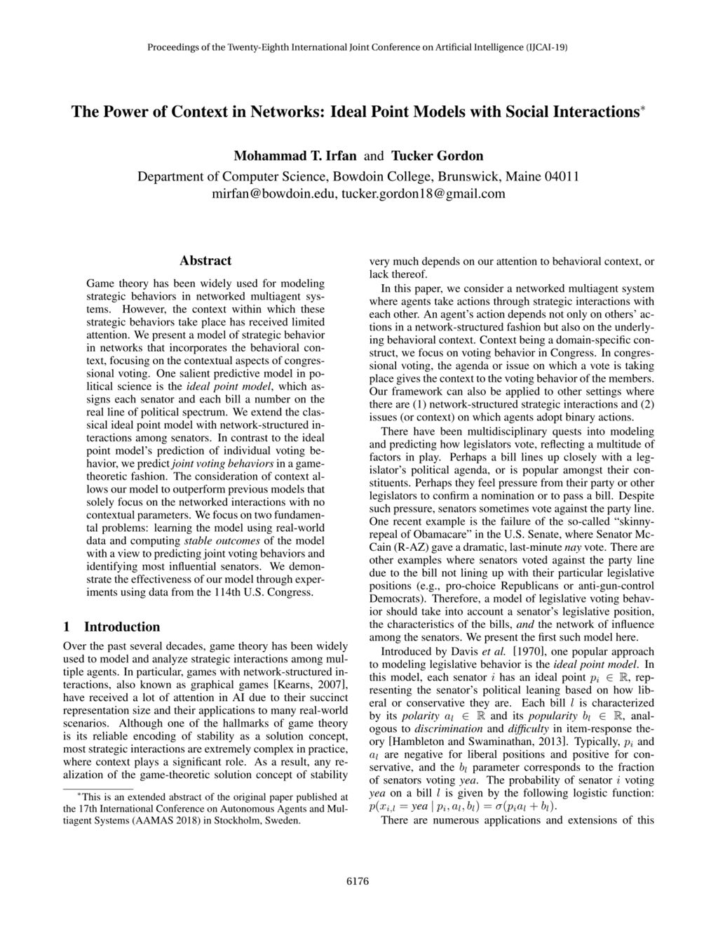 Miniature of The power of context in networks: Ideal point models with social interactions