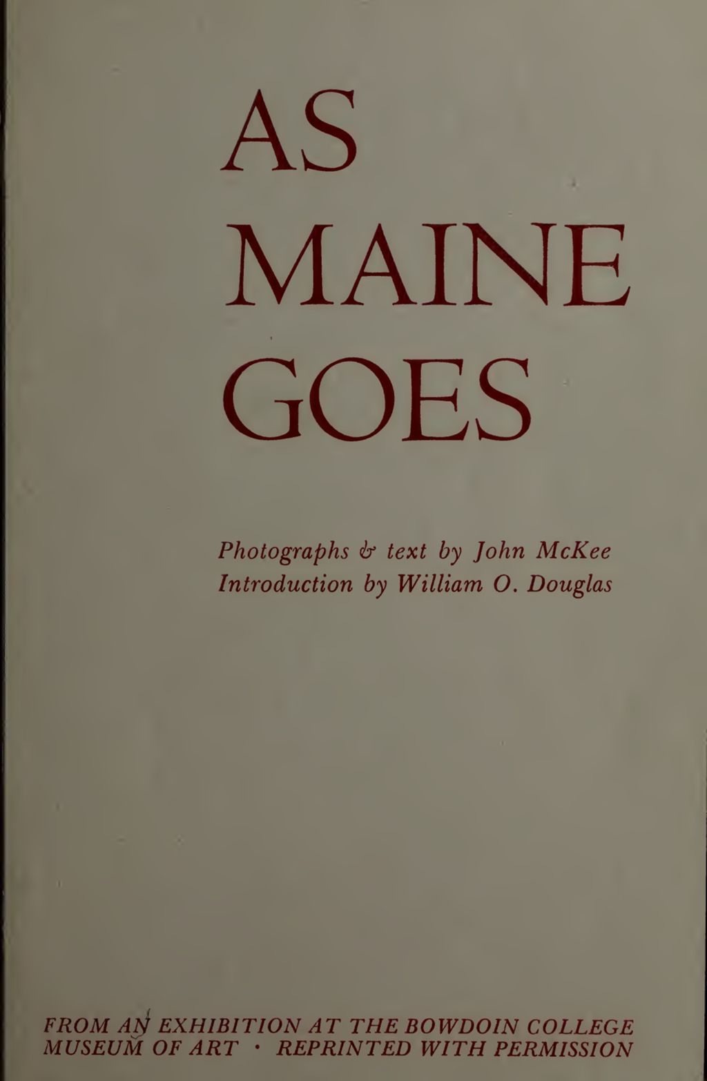 Miniature of As Maine Goes