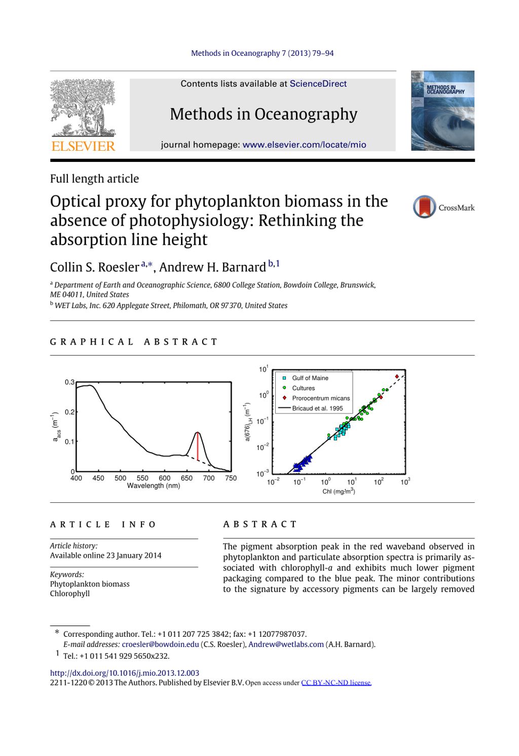 Miniature of Optical proxy for phytoplankton biomass in the absence of photophysiology: Rethinking the absorption line height