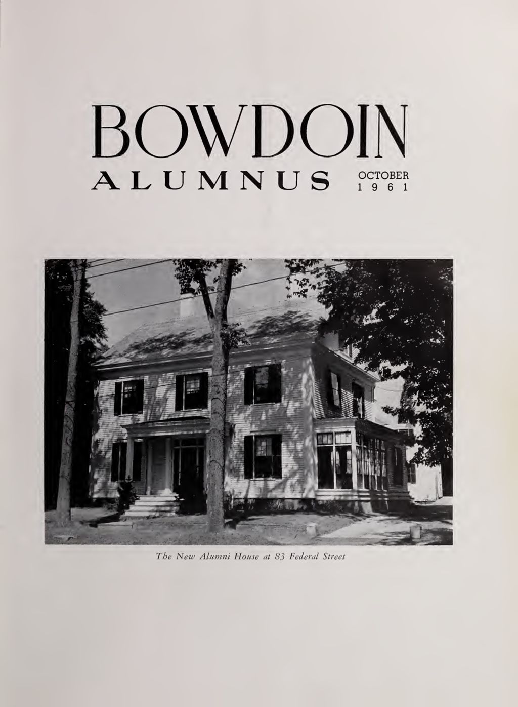 Miniature of Bowdoin Alumnus Volume 36 (1961-1962)