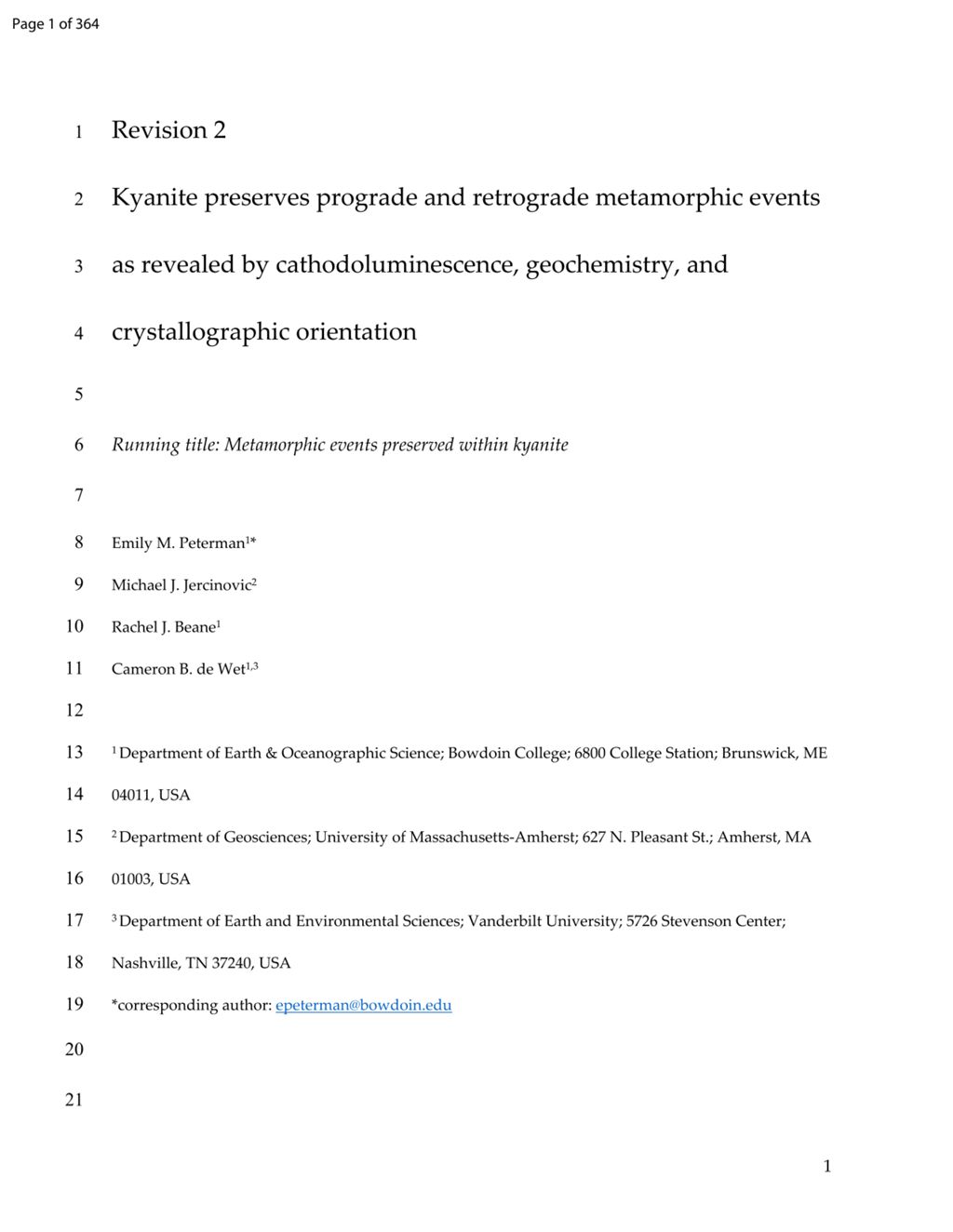 Miniature of Kyanite preserves prograde and retrograde metamorphic events as revealed by cathodoluminescence, geochemistry, and crystallographic orientation