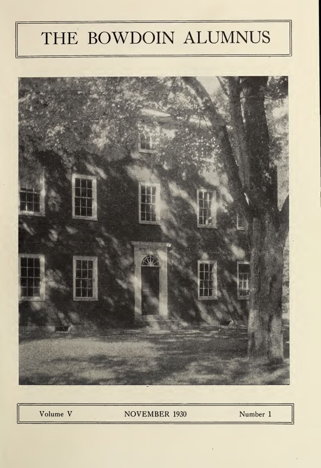 Miniature of Bowdoin Alumnus Volume 5 (1930-1931)