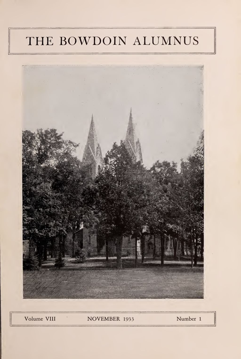 Miniature of Bowdoin Alumnus Volume 8 (1933-1934)