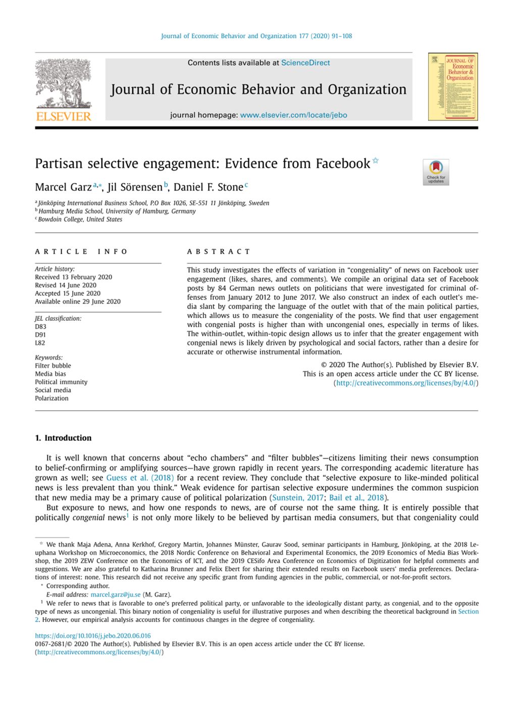 Miniature of Partisan selective engagement: Evidence from Facebook