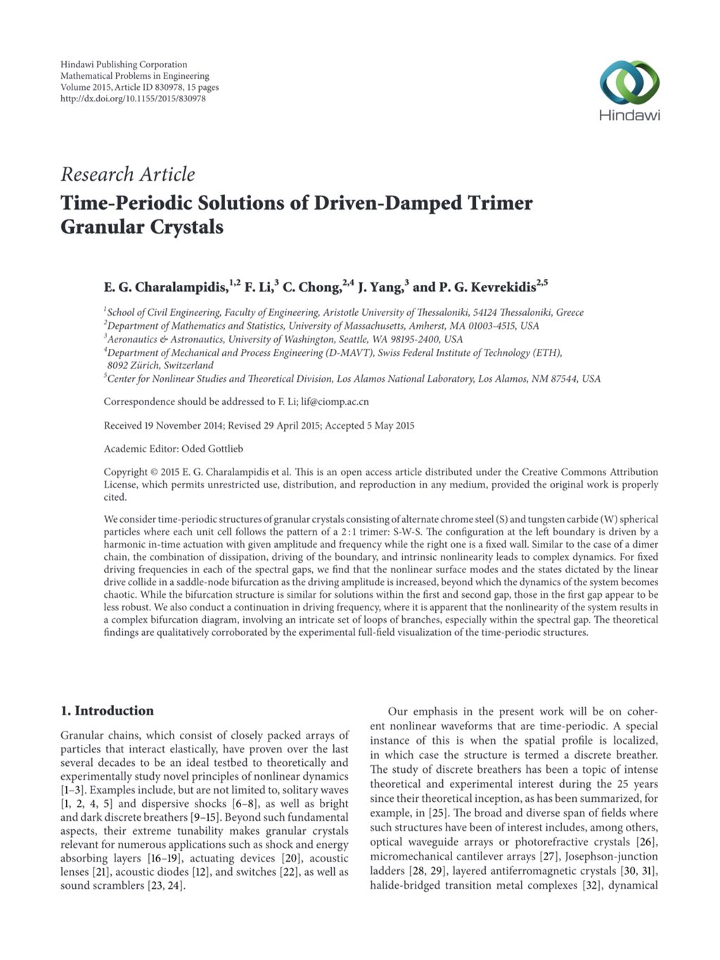 Miniature of Time-Periodic Solutions of Driven-Damped Trimer Granular Crystals