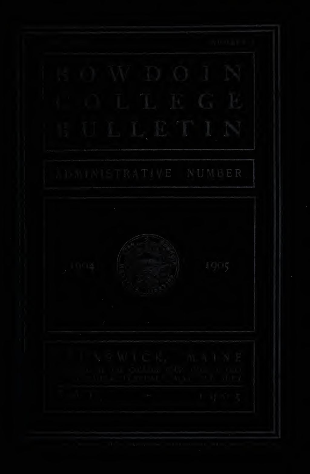 Miniature of Report of the President, Bowdoin College 1904-1905