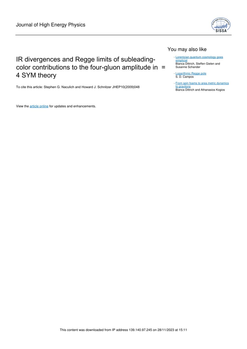 Miniature of IR divergences and Regge limits of subleading-color contributions to the four-gluon amplitude in N=4 SYM theory