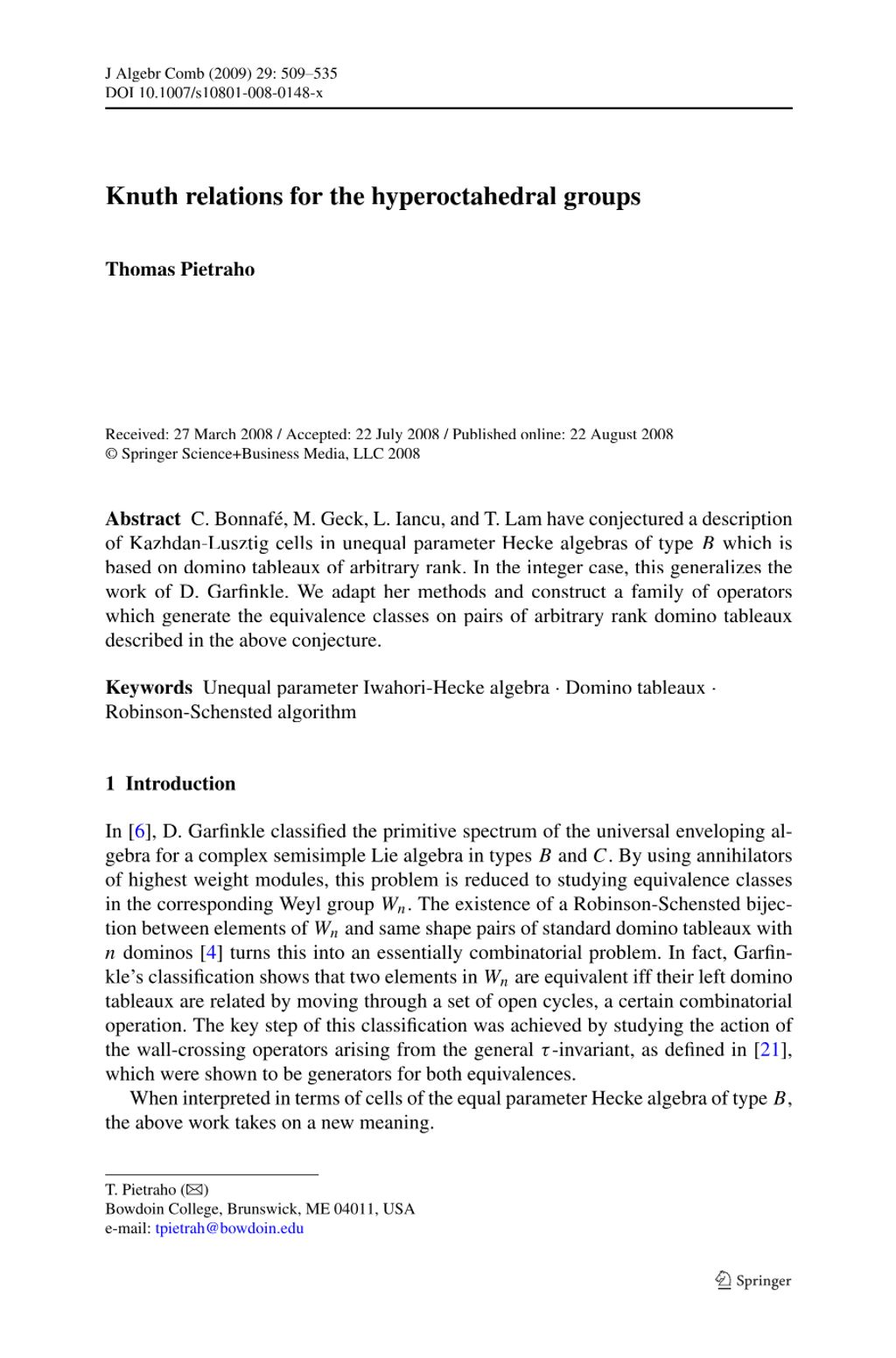 Miniature of Knuth relations for the hyperoctahedral groups