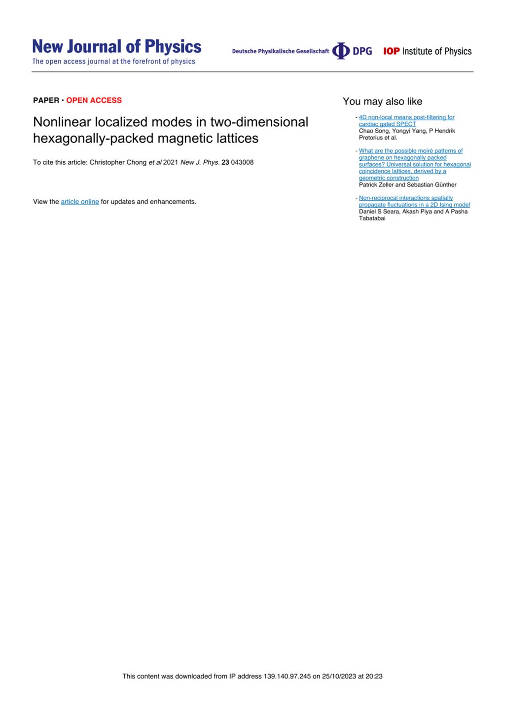 Miniature of Nonlinear localized modes in two-dimensional hexagonally-packed magnetic lattices