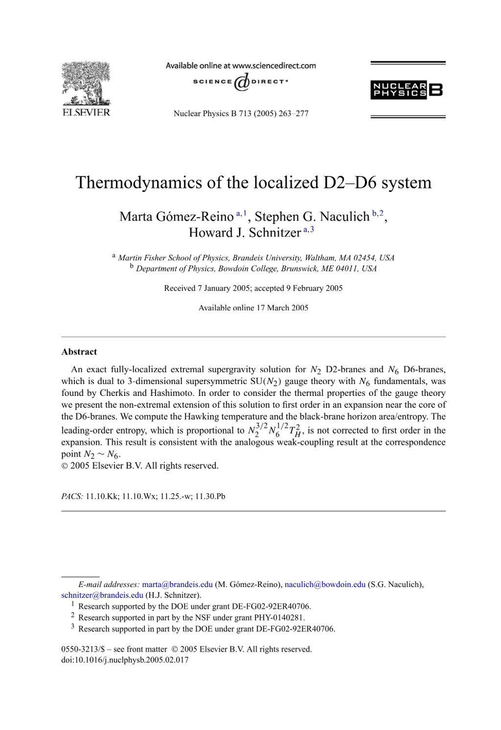 Miniature of Thermodynamics of the localized D2-D6 system