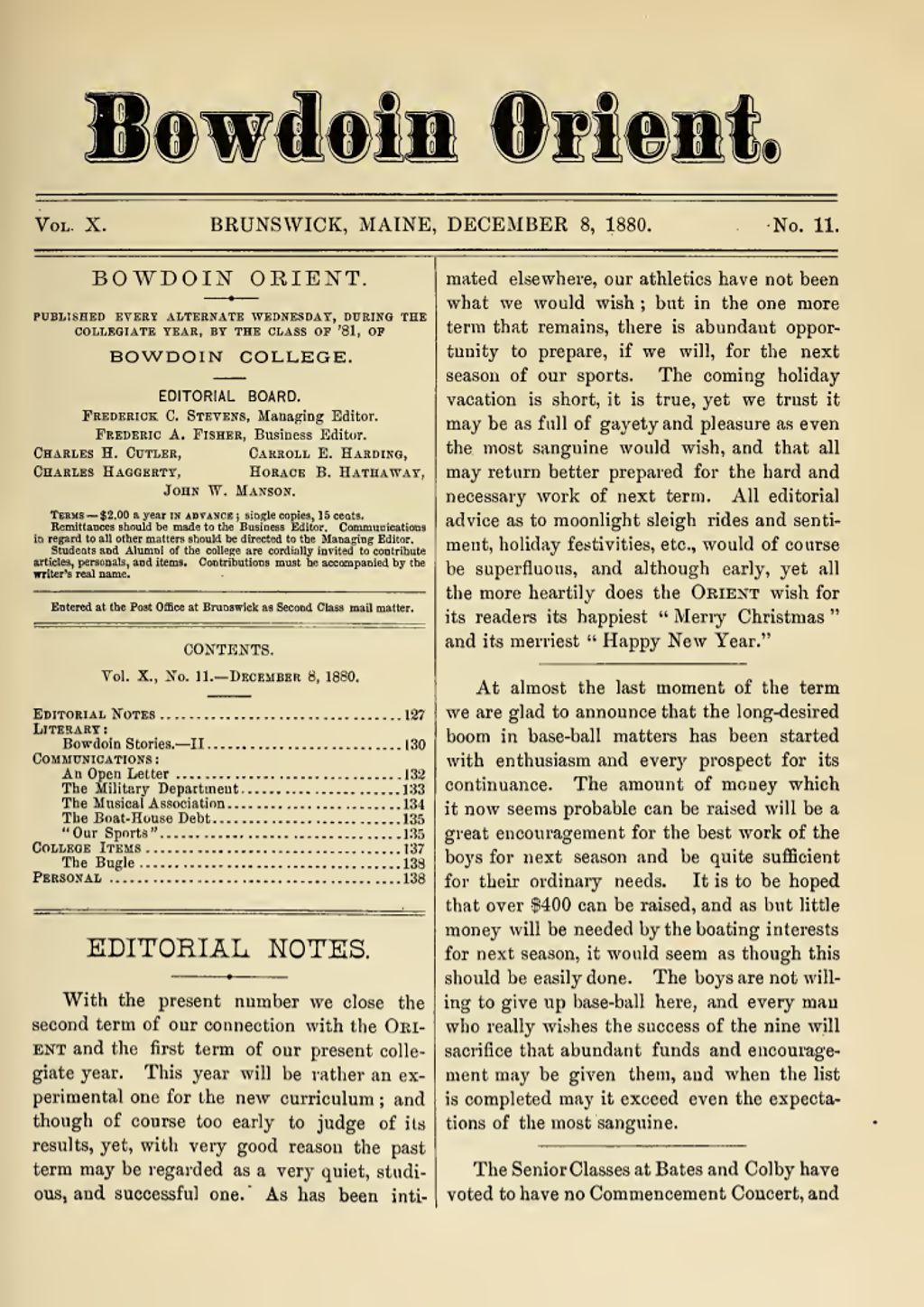 Miniature of Bowdoin Orient, v. 10, no. 11