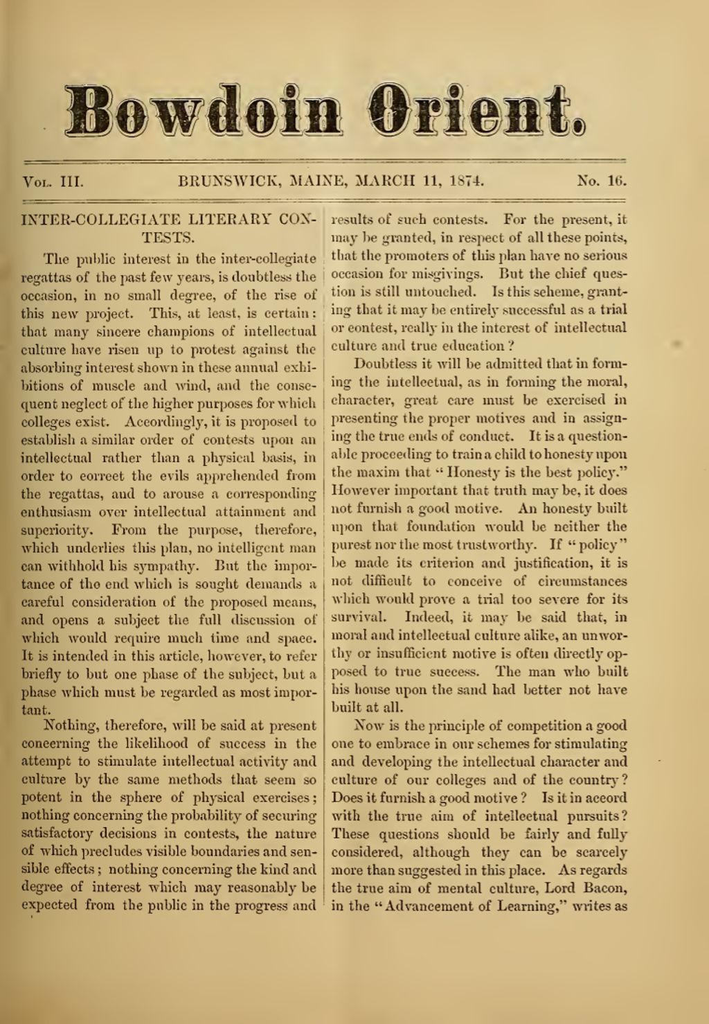 Miniature of Bowdoin Orient, v. 3, no. 16