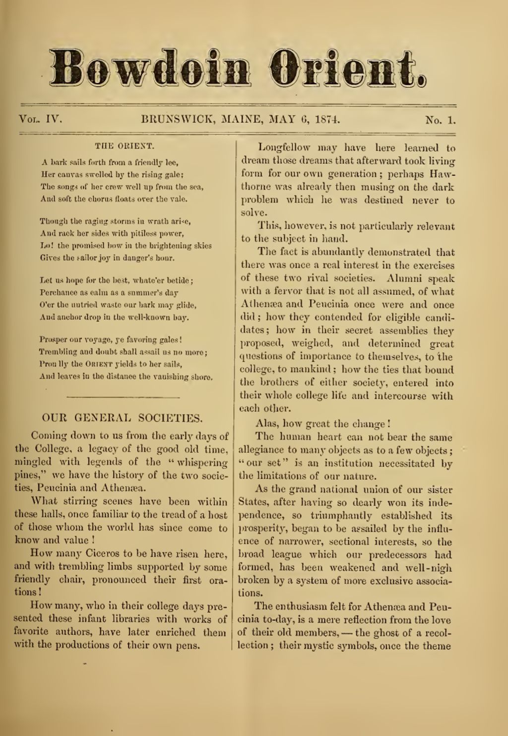 Miniature of Bowdoin Orient, v. 4, no. 1