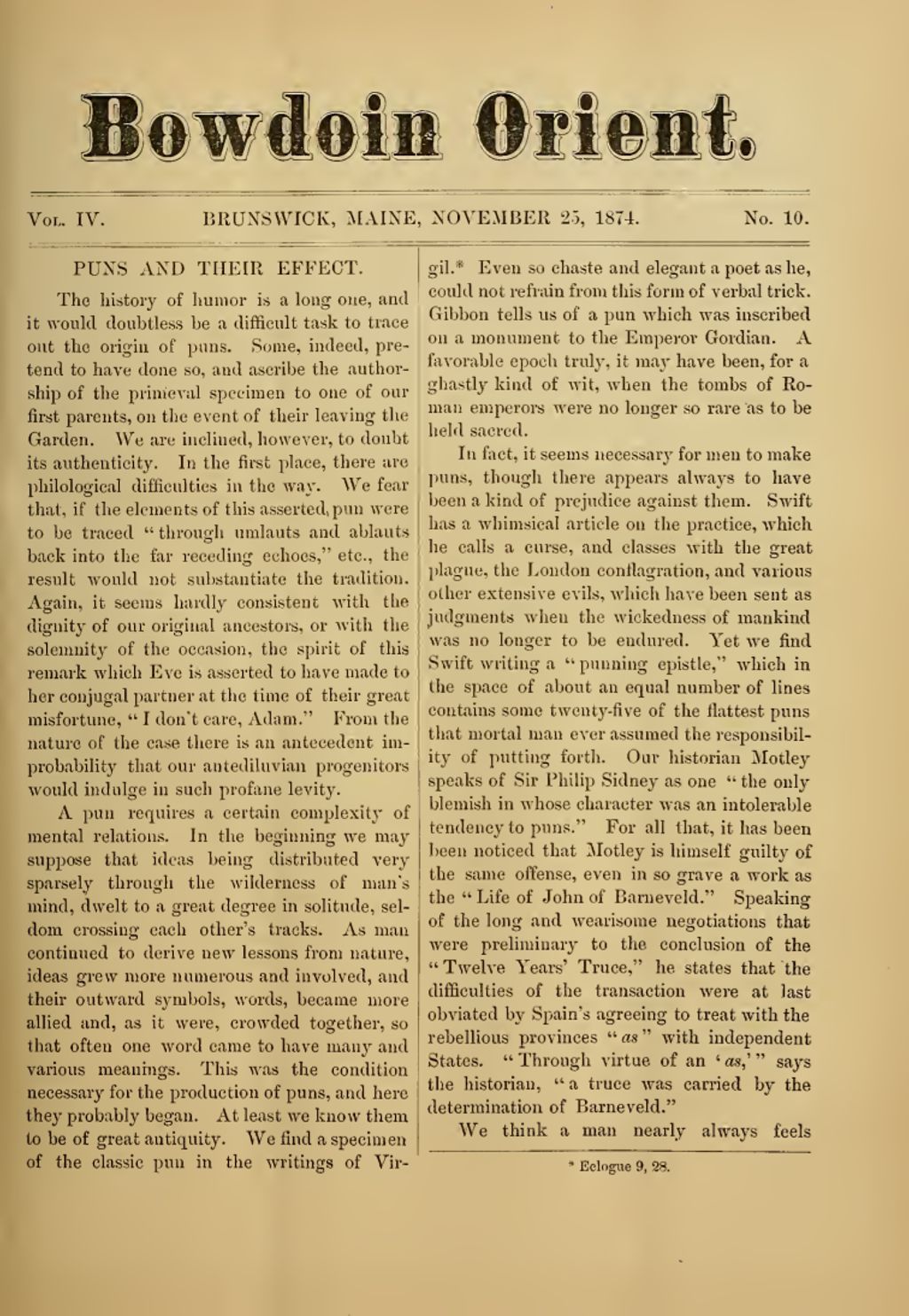 Miniature of Bowdoin Orient, v. 4, no. 10