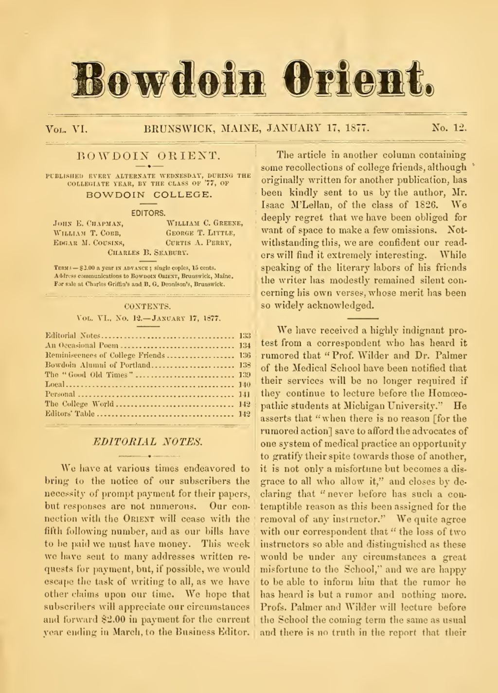 Miniature of Bowdoin Orient, v. 6, no. 12