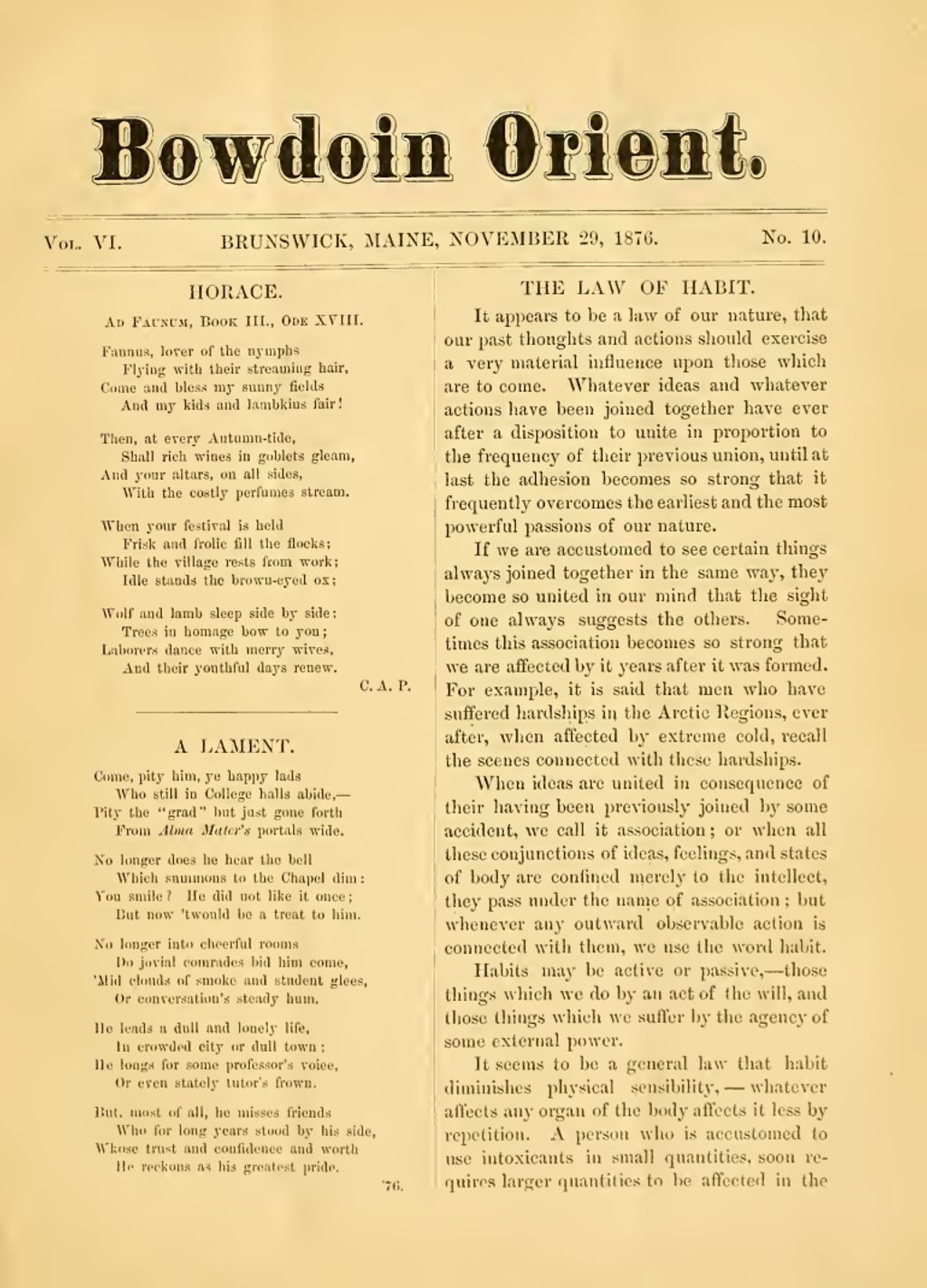 Miniature of Bowdoin Orient, v. 6, no. 10