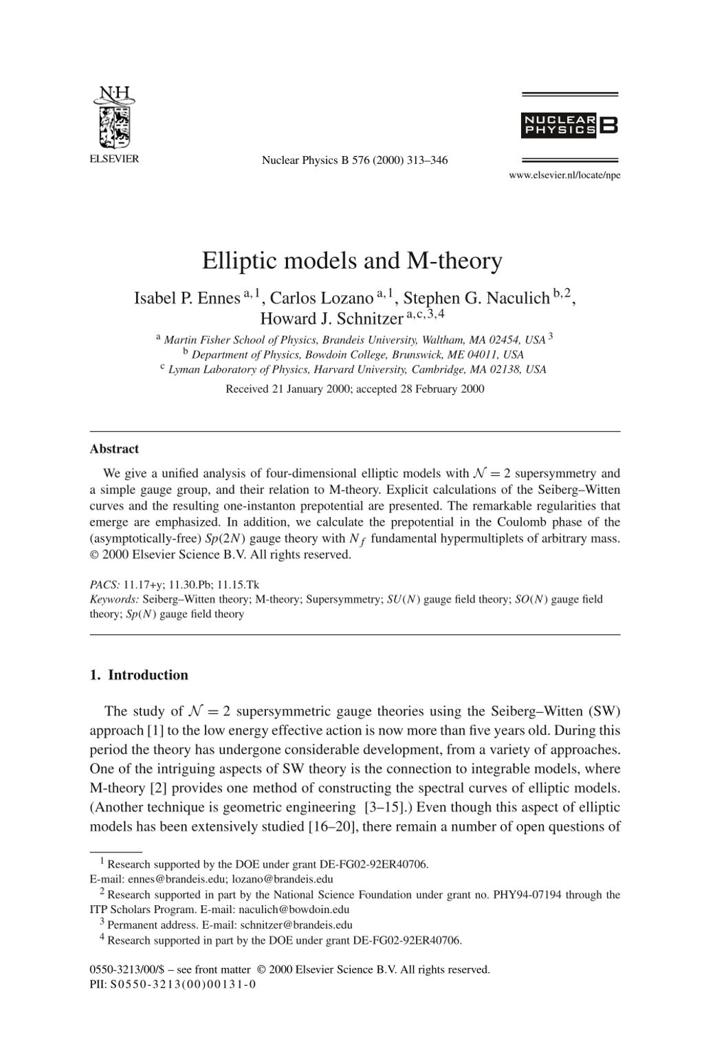 Miniature of Elliptic models and M-theory