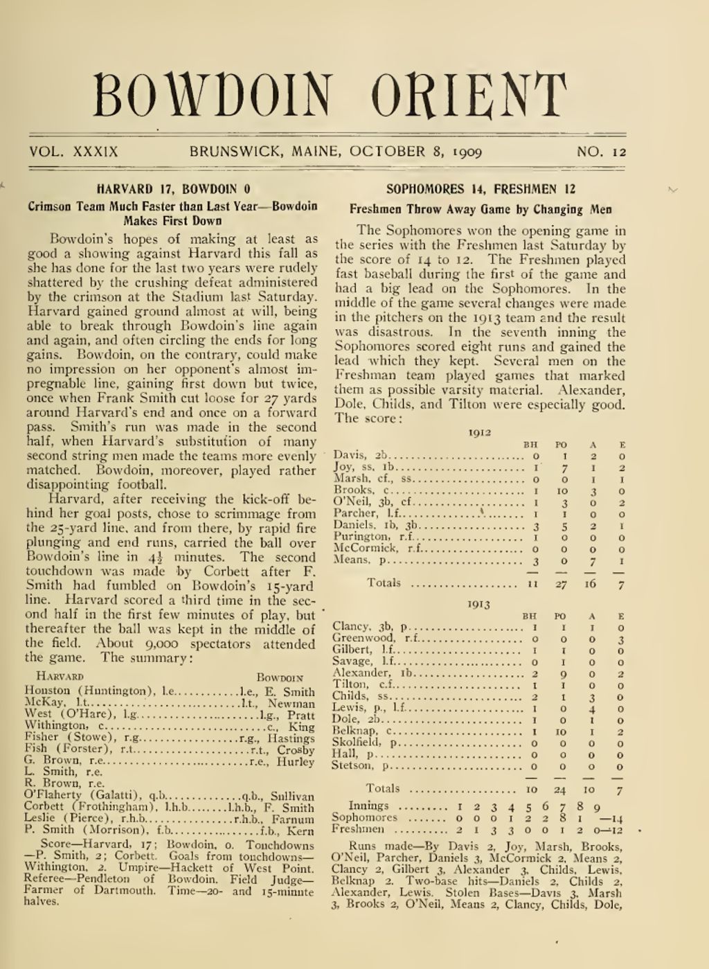 Miniature of Bowdoin Orient, v. 39, no. 12