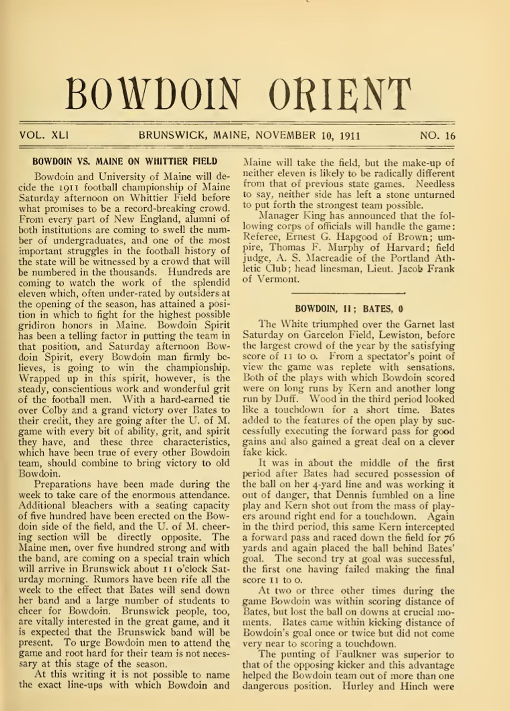 Miniature of Bowdoin Orient, v. 41, no. 16