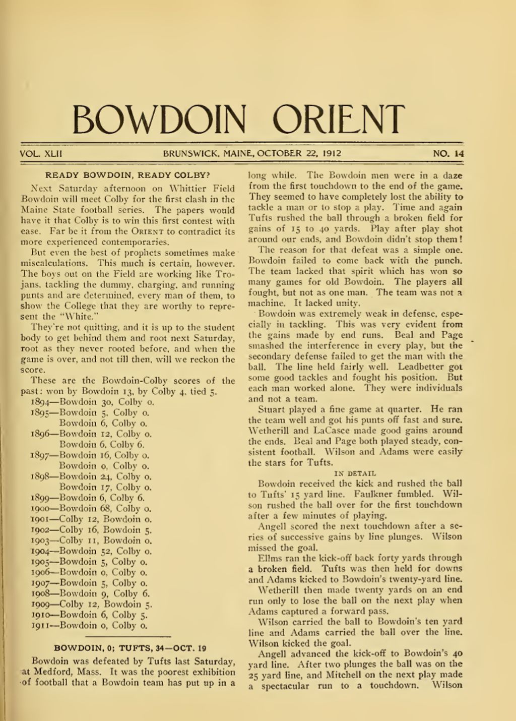 Miniature of Bowdoin Orient, v. 42, no. 14