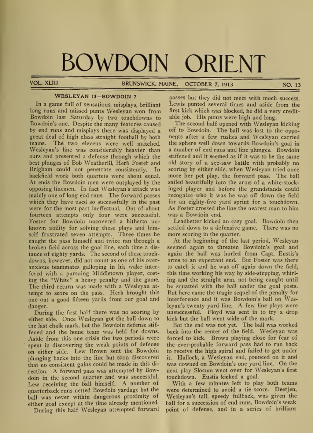 Miniature of Bowdoin Orient, v. 43, no. 13