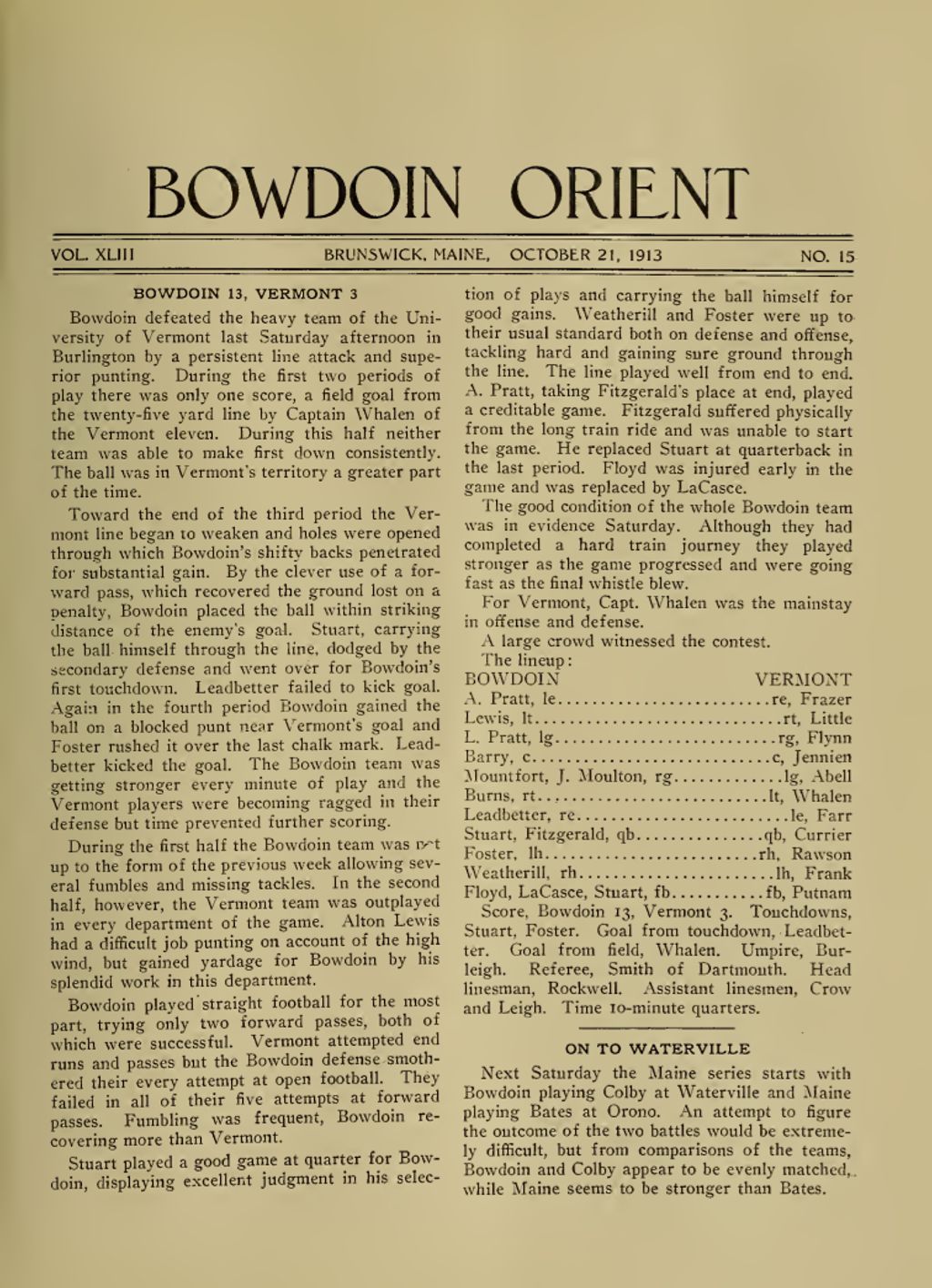 Miniature of Bowdoin Orient, v. 43, no. 15