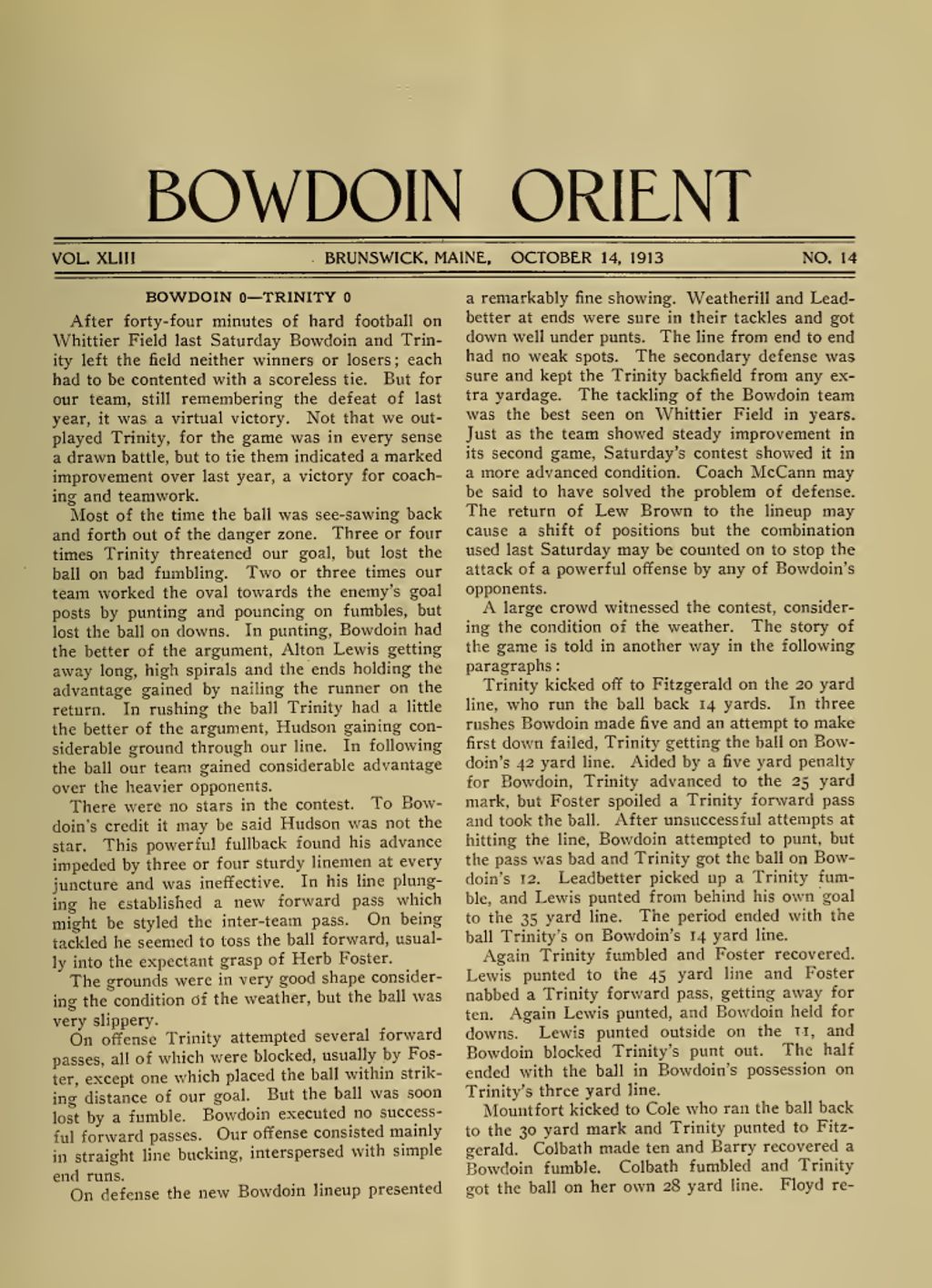 Miniature of Bowdoin Orient, v. 43, no. 14