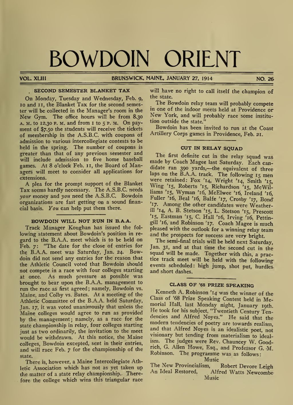 Miniature of Bowdoin Orient, v. 43, no. 26