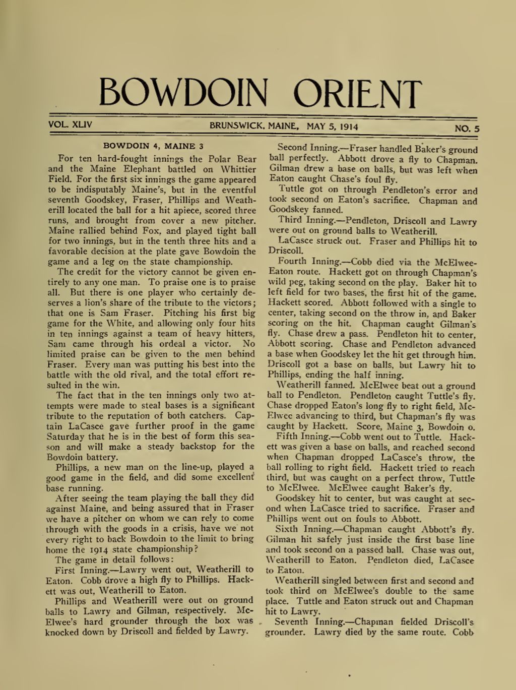 Miniature of Bowdoin Orient, v. 44, no. 5