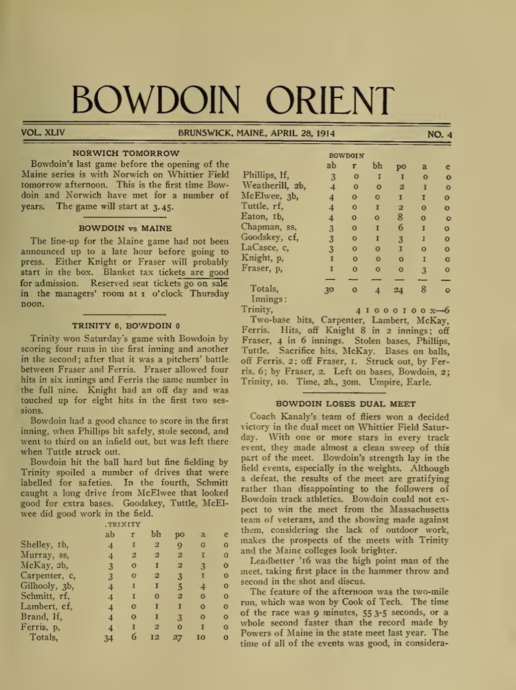 Miniature of Bowdoin Orient, v. 44, no. 4