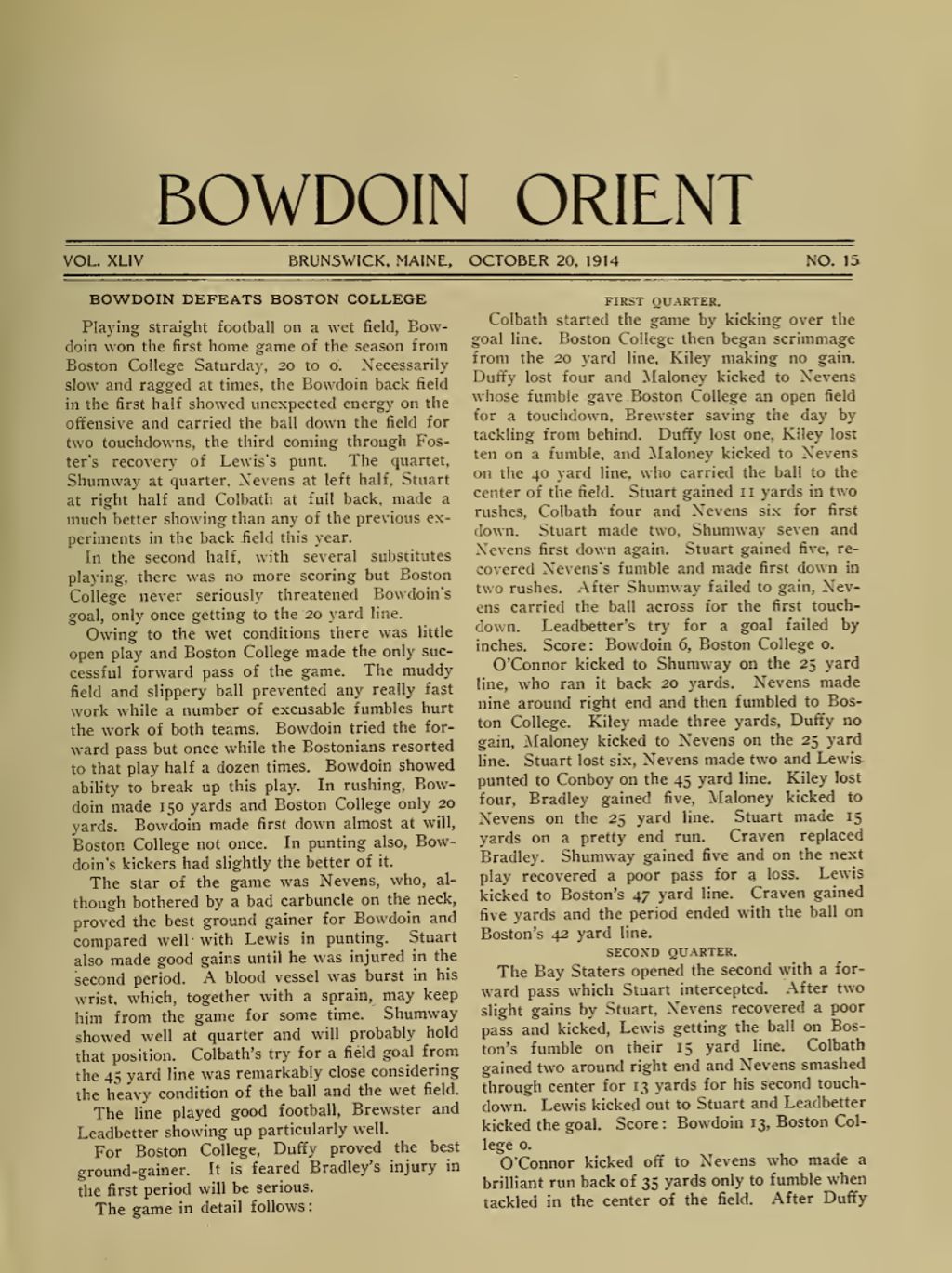 Miniature of Bowdoin Orient, v. 44, no. 15