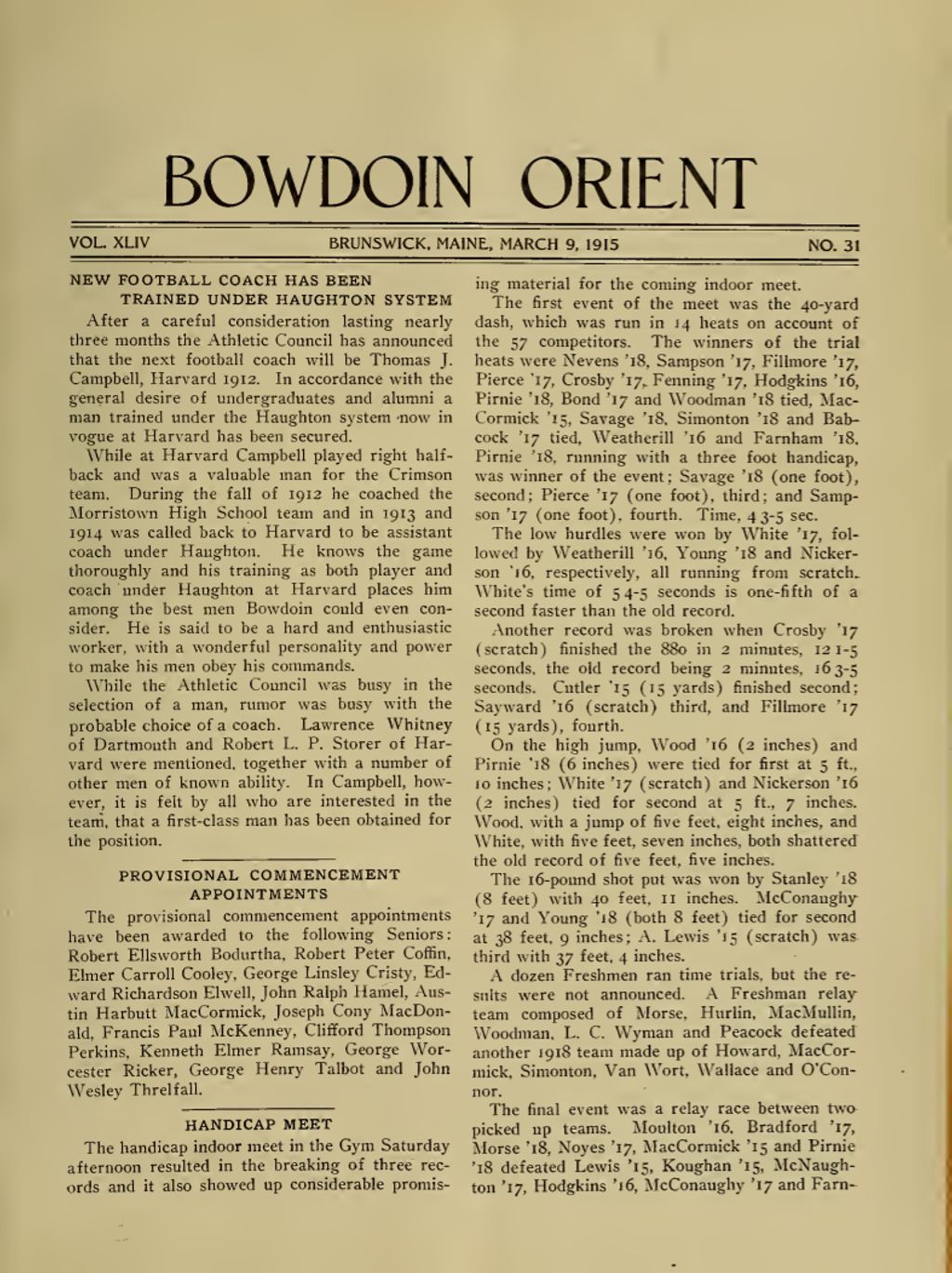 Miniature of Bowdoin Orient, v. 44, no. 31