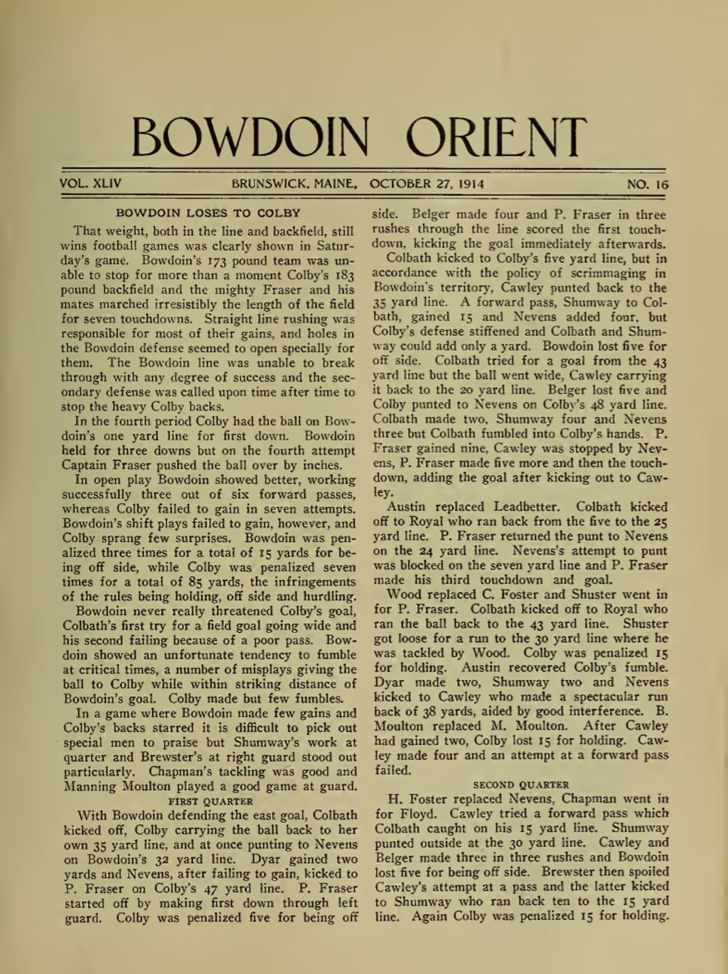 Miniature of Bowdoin Orient, v. 44, no. 16