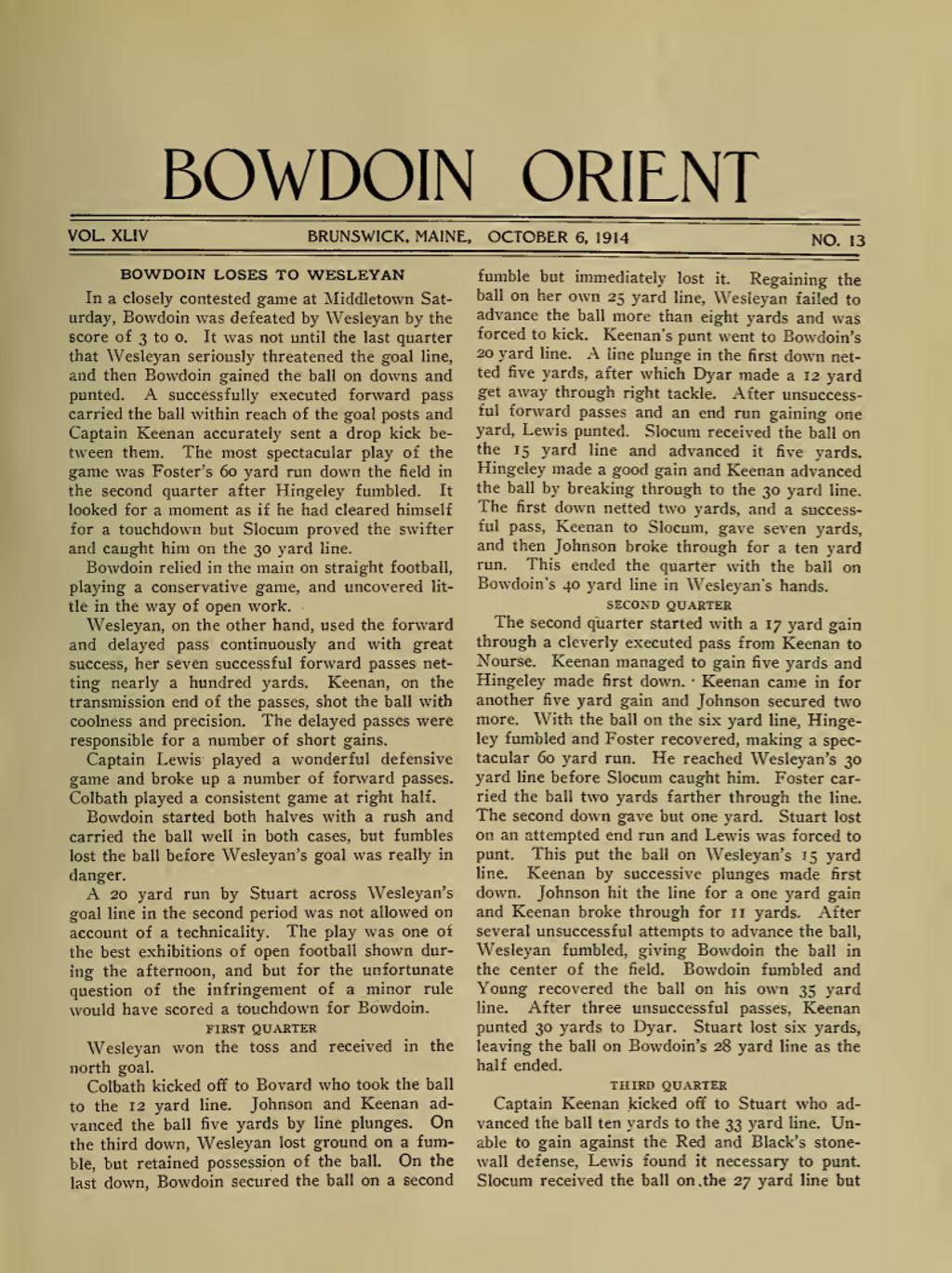 Miniature of Bowdoin Orient, v. 44, no. 13