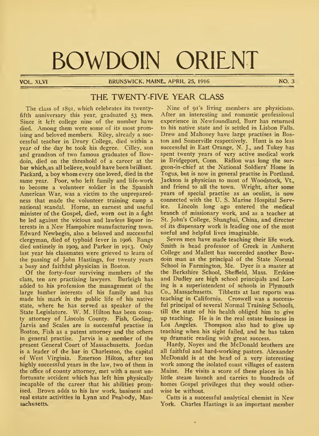 Miniature of Bowdoin Orient, v. 46, no. 3