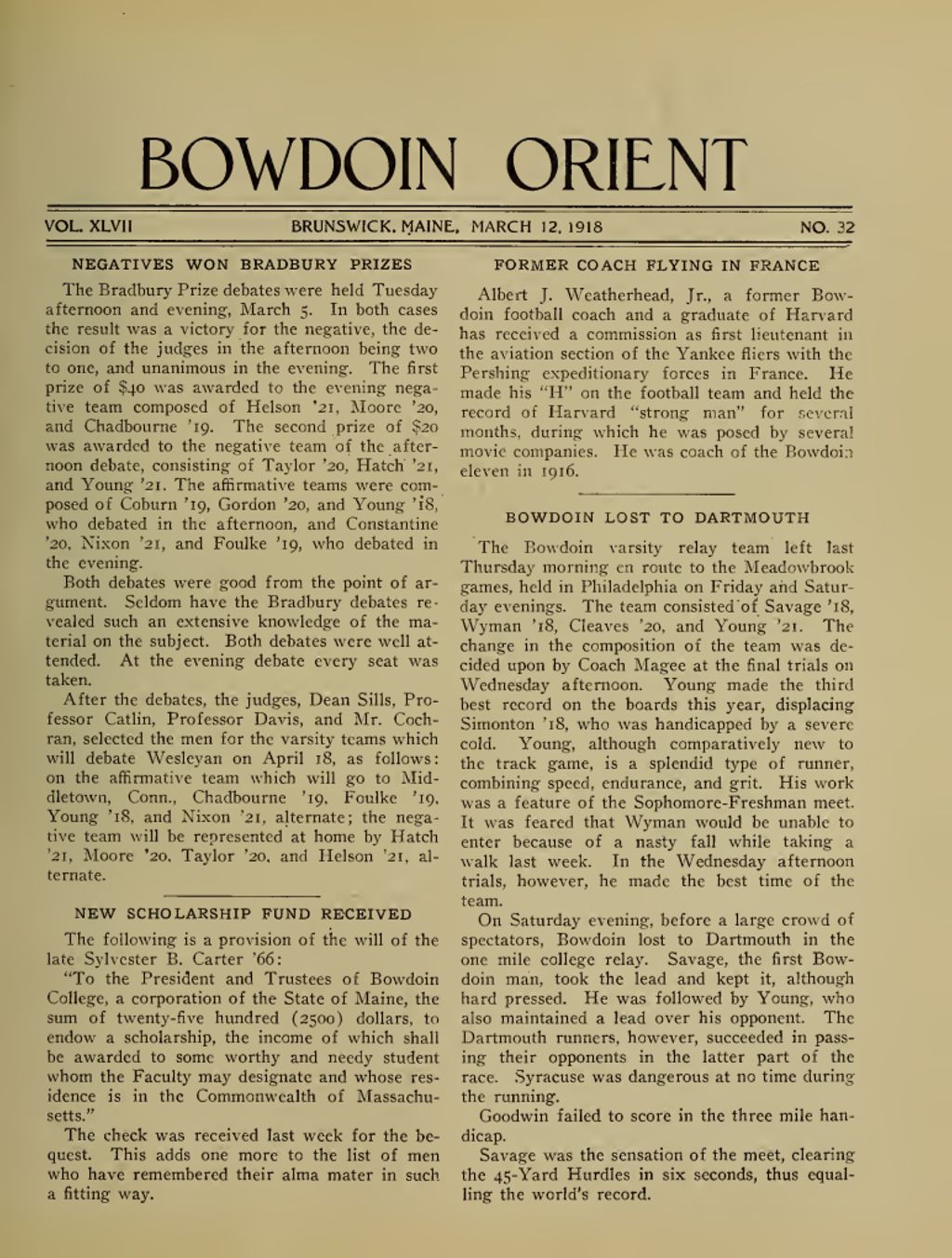 Miniature of Bowdoin Orient, v. 47, no. 32