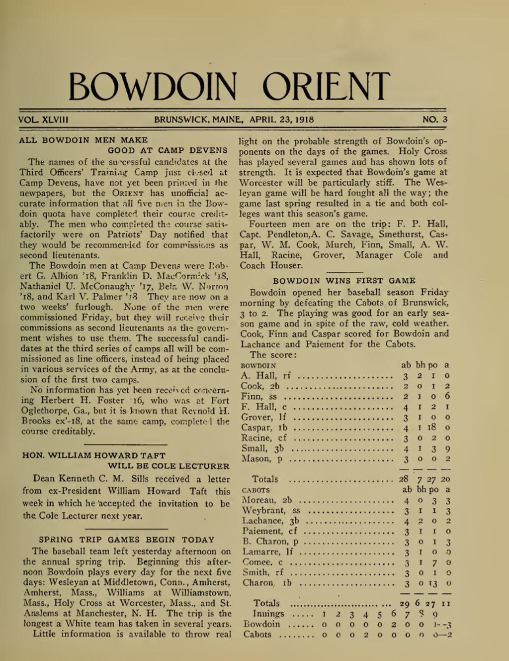 Miniature of Bowdoin Orient, v. 48, no. 3