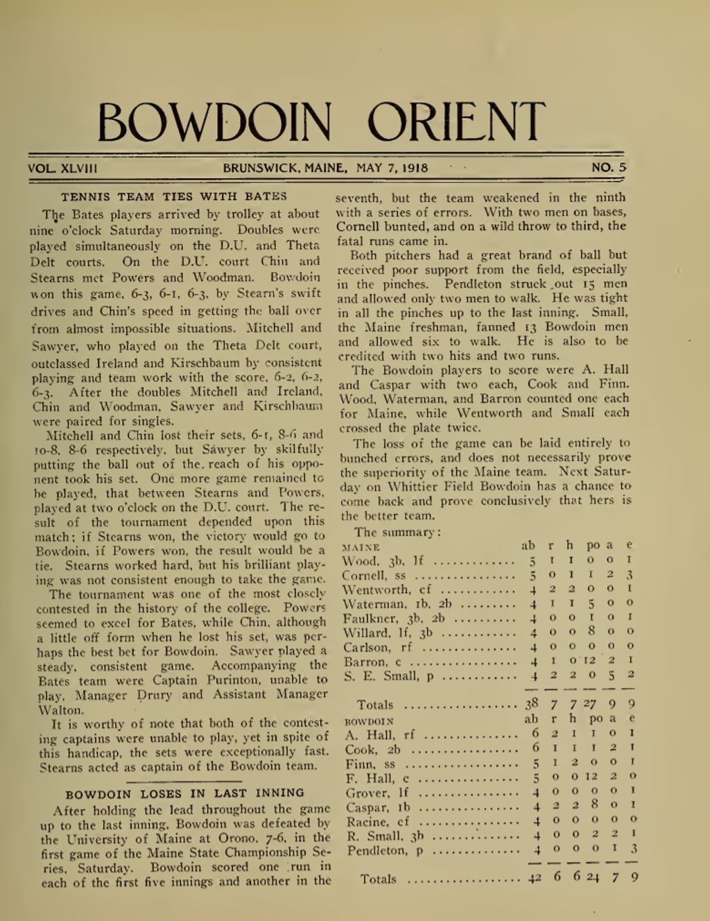 Miniature of Bowdoin Orient, v. 48, no. 5