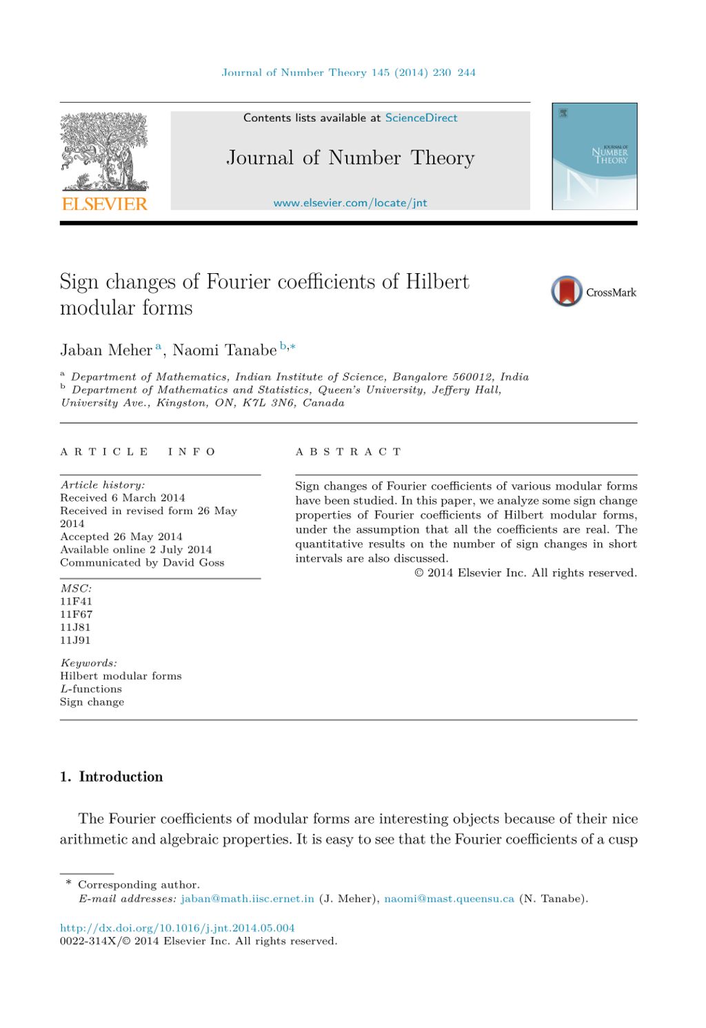 Miniature of Sign changes of Fourier coefficients of Hilbert modular forms