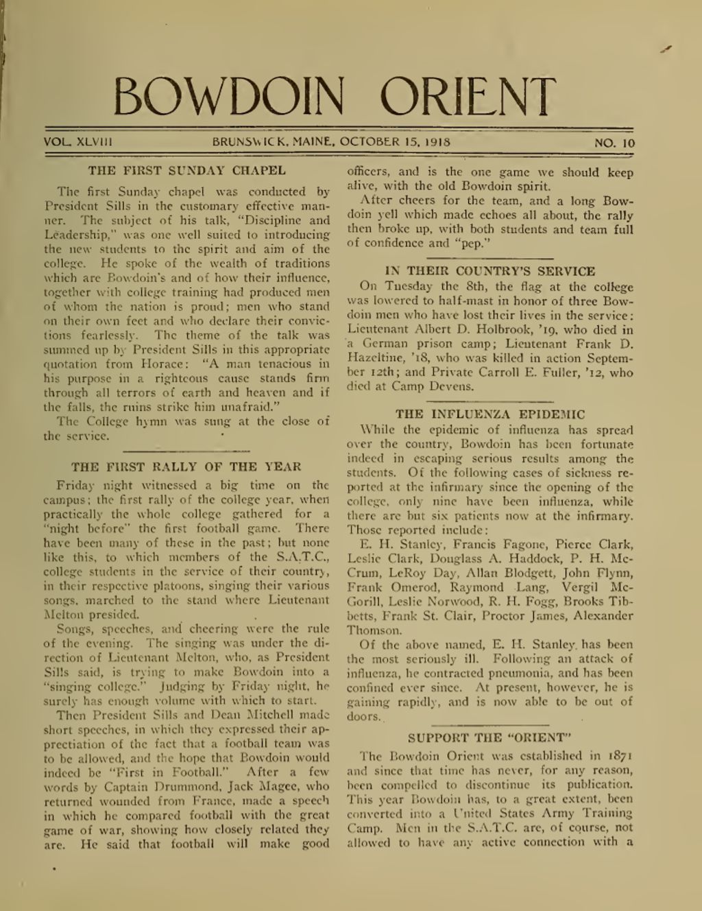 Miniature of Bowdoin Orient, v. 48, no. 10