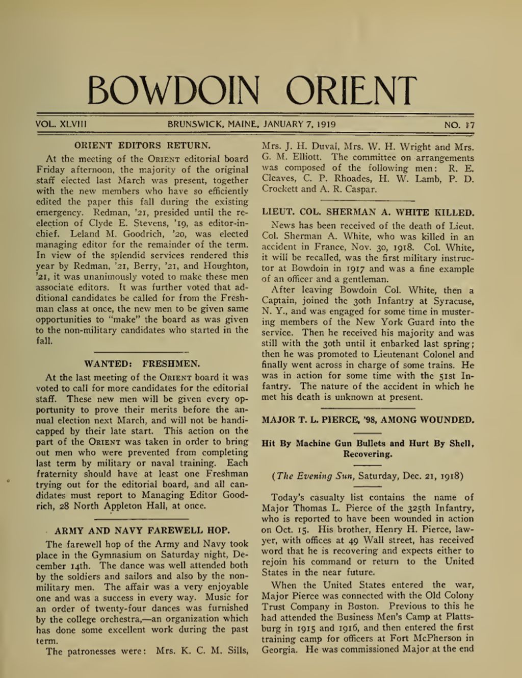 Miniature of Bowdoin Orient, v. 48, no. 17