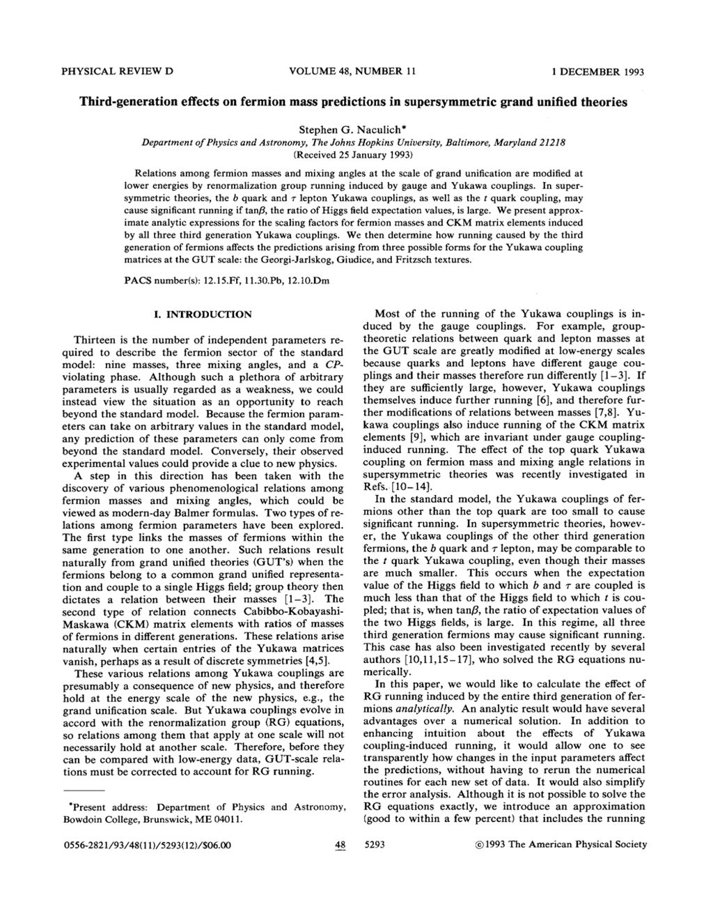 Miniature of Third-generation effects on fermion mass predictions in supersymmetric grand unified theories