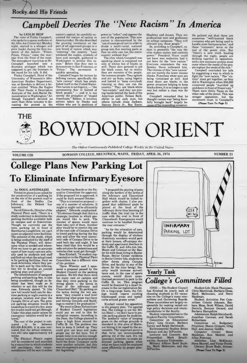 Miniature of Bowdoin Orient, v. 103, no. 21