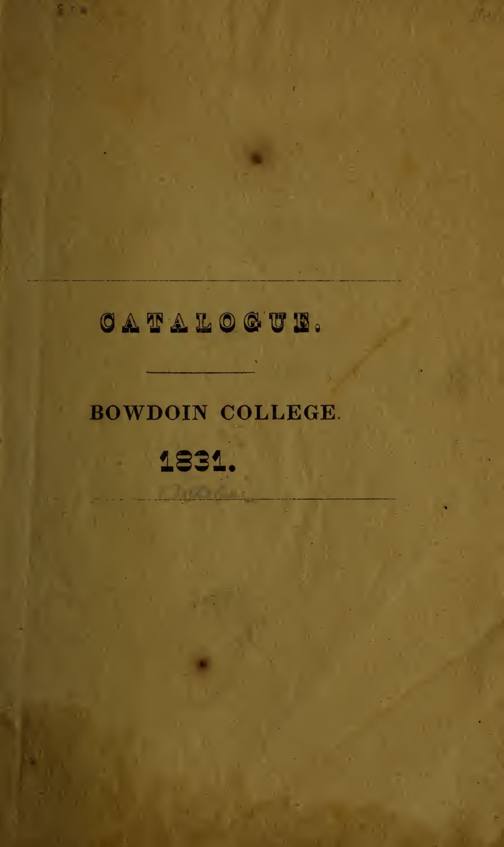 Miniature of Bowdoin College Catalogue (1831 Oct)