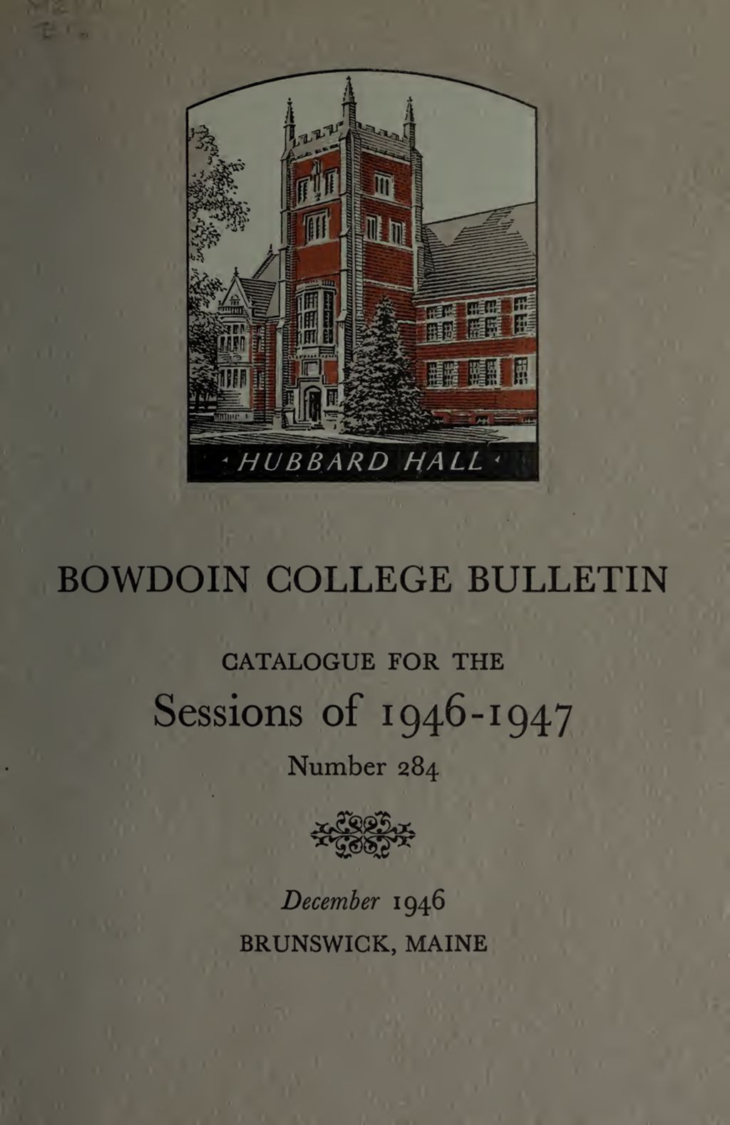 Miniature of Bowdoin College Catalogue (1946-1947)