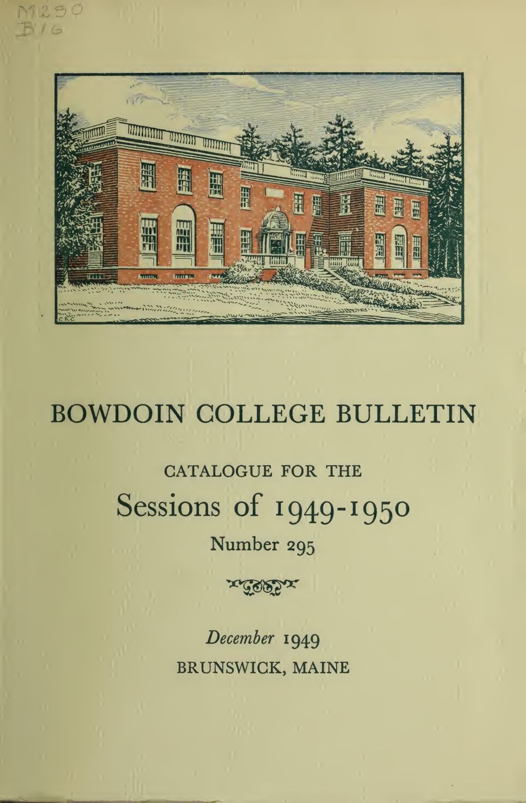 Miniature of Bowdoin College Catalogue (1949-1950)