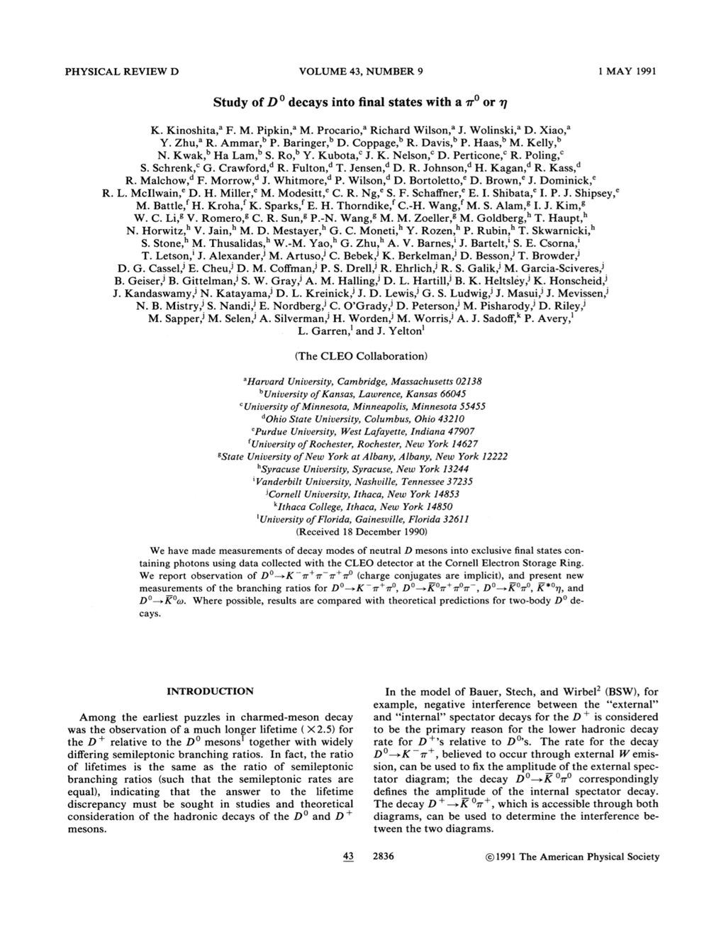 Miniature of Study of D0 decays into final states with a 0 or